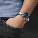 Tissot Seastar 1000 Blue Dial Silver Steel Strap Watch For Men - T120.410.11.041.00