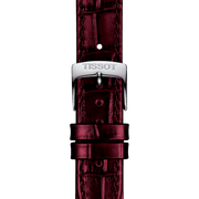 Tissot Carson Premium Lady Maroon Dial Maroon Leather Strap Watch For Women - T122.210.16.373.00