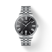 Tissot Carson Premium Black Dial Silver Steel Strap Watch For Men - T122.410.11.053.00