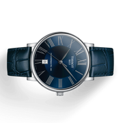Tissot Carson Premium Powermatic 80 Blue Dial Blue Leather Strap Watch For Men - T122.407.16.043.00