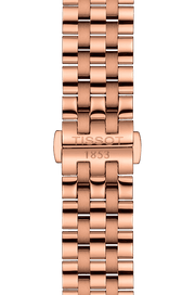 Tissot T Classic Carson Premium Automatic White Dial Rose Gold Steel Strap Watch for Men - T122.407.33.031.00