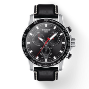 Tissot Supersport Chrono Black Dial Black Leather Strap Watch for Men - T125.617.16.051.00