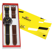 Tissot T Sport Supersport Chrono Tour De France Black Dial Black Nylon Strap Watch for Men - T125.617.17.051.00