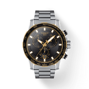 Tissot Supersport Chrono Black Dial Silver Steel Strap Watch For Men - T125.617.21.051.00