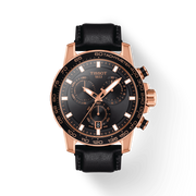 Tissot Supersport Chrono Black Dial Black Leather Strap Watch for Men - T125.617.36.051.00