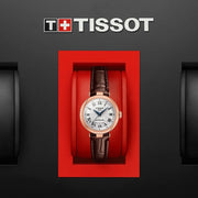 Tissot Bellissima Automatic Silver Dial Brown Leather Strap Watch For Women - T126.207.36.013.00