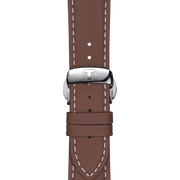 Tissot Gentleman Powermatic 80 Silicium Blue Dial Brown Leather Strap Watch For Men - T127.407.16.041.00