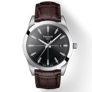 Tissot Gentlemen Black Dial Brown Leather Strap Watch for Men - T127.410.16.051.01
