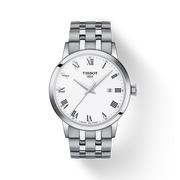 Tissot T Classic Dream White Dial Silver Steel Strap Watch For Men - T129.410.11.013.00