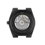 Tissot PRX Powermatic 80 Carbon Black Dial Black Rubber Strap Watch for Men - T137.907.97.201.00