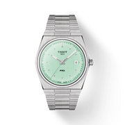 Tissot PRX Quartz Light Green Dial Silver Steel Strap Watch for Men - T137.410.11.091.01