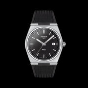 Tissot PRX Black Dial Black Rubber Strap Watch For Men - T137.410.17.051.00