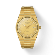 Tissot PRX Powermatic 80 Gold Dial Gold Steel Strap Watch for Men - T137.207.33.021.00