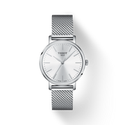 Tissot Everytime Lady Silver Dial Silver Mesh Bracelet Watch for Women - T143.210.11.011.00