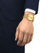Tissot Everytime Gent Gold Dial Gold Mesh Bracelet Watch for Men - T143.410.33.021.00