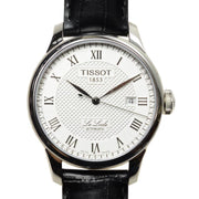 Tissot T Classic Le Locle Automatic Silver Dial Black Leather Strap Watch For Men - T41.1.423.33