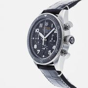 Tag Heuer Autavia Chronometer Flyback Automatic Chronograph Black Dial Black Leather Strap Watch for Men - CBE511A.FC8279