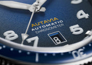 Tag Heuer Autavia Calibre 5 Automatic Blue Dial Brown Leather Strap Watch for Men - WBE5116.FC8266