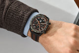 Tag Heuer Carrera Chronograph Porsche Orange Racing 44mm Black Dial Black Nylon Strap Watch for Men - CBN2A1M.FC6526
