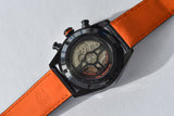 Tag Heuer Carrera Chronograph Porsche Orange Racing 44mm Black Dial Black Nylon Strap Watch for Men - CBN2A1M.FC6526