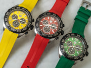 Tag Heuer Formula 1 Chronograph Yellow Dial Yellow Rubber Strap Watch for Men - CAZ101AM.FT8054