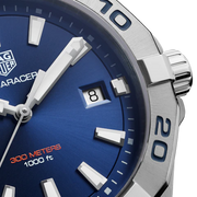 Tag Heuer Aquaracer Blue Dial Silver Steel Strap Watch for Men - WBD1112.BA0928