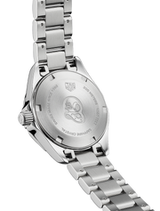 Tag Heuer Aquaracer Diamonds Mother of Pearl White Dial Silver Steel Strap Watch for Women - WBD1415.BA0741