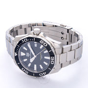 Tag Heuer Aquaracer Black Dial Silver Steel Strap Watch for Men - WAY111A.BA0928