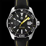 Tag Heuer Aquaracer Jeremy Lin Special Edition Grey Dial Black Nylon Strap Watch for Men - WAY211F.FC6362