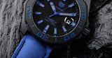 Tag Heuer Aquaracer Calibre 5 Automatic Titanium Black Dial Blue Nylon Strap Watch for Gents - WAY208B.FC6382