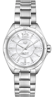 Tag Heuer Formula 1 Quartz Mother of Pearl White Dial Silver Steel Strap Watch for Women - WBJ1418.BA0664