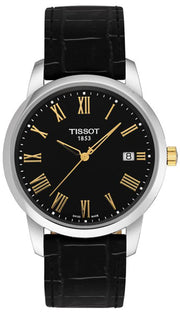 Tissot T Classic Dream Black Dial Black Leather Strap Watch for Men - T033.410.26.053.01