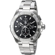 Tag Heuer Aquaracer Chronograph Black Dial Silver Steel Strap Watch for Men - CAY1110.BA0927