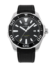 Tag Heuer Aquaracer Quartz Black Dial Black Rubber Strap Watch for Men -  WAY101A.FT6141