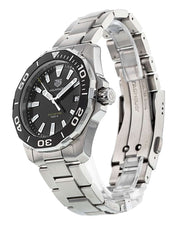 Tag Heuer Aquaracer Black Dial Silver Steel Strap Watch for Men - WAY111A.BA0928