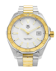 Tag Heuer Aquaracer Quartz White Dial Two Tone Steel Strap Watch for Men - WAY1120.BB0930