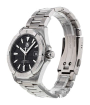 Tag Heuer Aquaracer Automatic Black Dial Silver Steel Strap Watch for Men - WAY2110.BA0928
