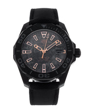 Tag Heuer Aquaracer Calibre 5 Black NATO Strap Carbon Dial Watch for Men - WBD218A.FC6445