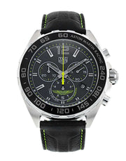 Tag Heuer Formula 1 Aston Martin Black Dial Black Leather Strap Watch for Men - CAZ101P.FC8245