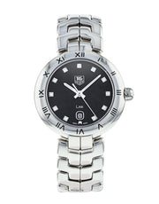 Tag Heuer Link Quartz Diamonds Black Dial Silver Steel Strap Watch for Women - WAT1410.BA0954