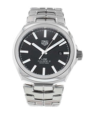 Tag Heuer Link Quartz Black Dial Silver Steel Strap Watch for Women - WBC2110.BA0603