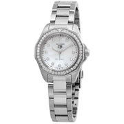 Tag Heuer Aquaracer Professional 200 Quartz Diamond Mother of Pearl Dial Silver Steel Strap Watch for Women - WBP1417.BA0622