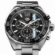 Tag Heuer Formula 1 Chronograph Black Dial Silver Steel Strap Watch for Men - CAZ101H.BA0842