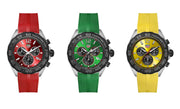 Tag Heuer Formula 1 Chronograph Yellow Dial Yellow Rubber Strap Watch for Men - CAZ101AM.FT8054