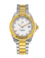 Tag Heuer Aquaracer Automatic Diamonds Silver Dial Two Tone Steel Strap Watch for Women - WBD2321.BB0320