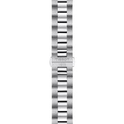 Tissot Gentleman Powermatic 80 Silicium Ice Blue Silver Steel Strap Watch For Men - T127.407.11.351.00