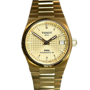Tissot PRX Powermatic 80 Gold Dial Gold Steel Strap Watch for Men - T137.207.33.021.00