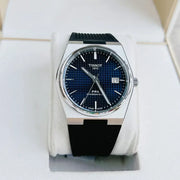 Tissot PRX Powermatic 80 Blue Dial Black Rubber Strap Watch for Men - T137.407.17.041.00