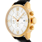 Tissot Des Tourelles Chronograph Silver Dial Brown Leather Strap Watch For Men - T099.427.36.038.00