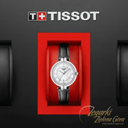 Tissot T Lady Flamingo White Dial White Leather Strap Watch For Women - T094.210.16.011.00
